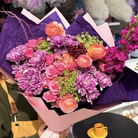 Purple Romance Premium Buket Ck16